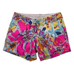 Lilly Pulitzer Women's 0 Callahan Shorts Besame Mucho Floral Tropical Resort